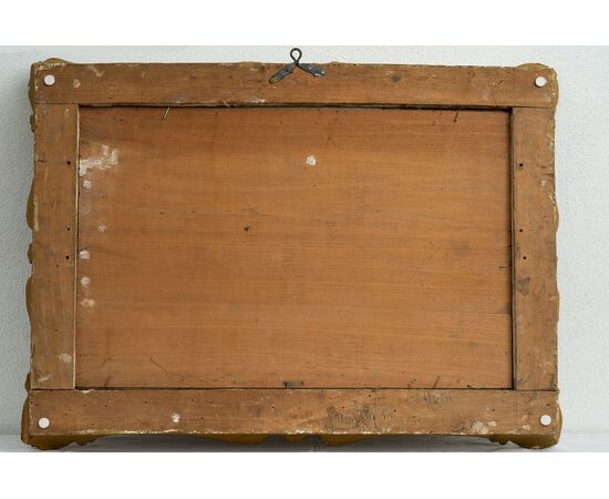 Coppia di Gouaches antichi Napoletani raffigurante i templi di Paestum e veduta della penisola Sorrentina 19secolo.