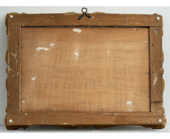 Coppia di Gouaches antichi Napoletani raffigurante i templi di Paestum e veduta della penisola Sorrentina 19secolo.