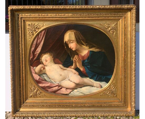 Guido Reni (Bologna 1575 - Bologna 1642), follower of - Madonna and Child.