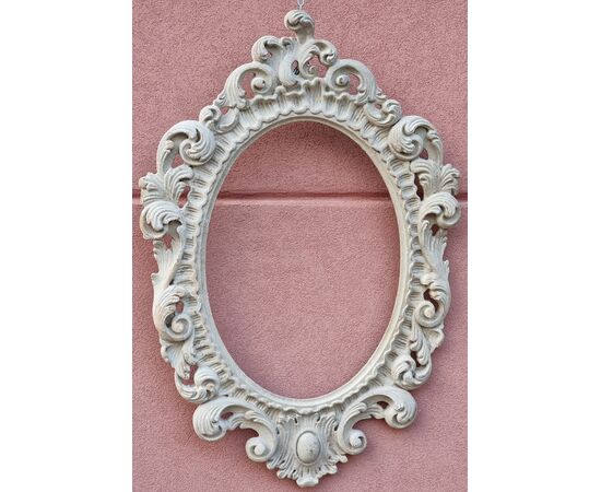 Pair of large carved wooden ovals – 1980s dead stock