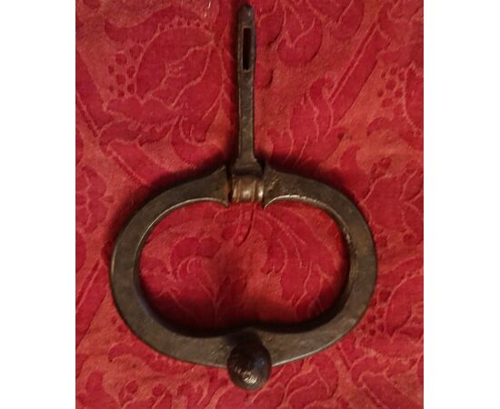 16th century forged iron knocker     