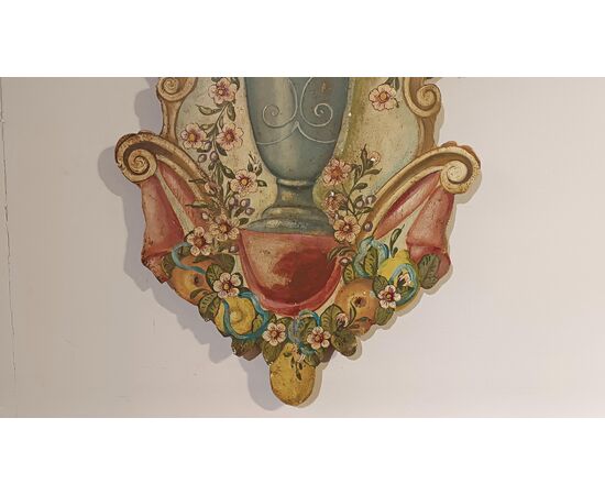 COPPIA DI PANELLI DIPINTI META’ XIX SECOLO