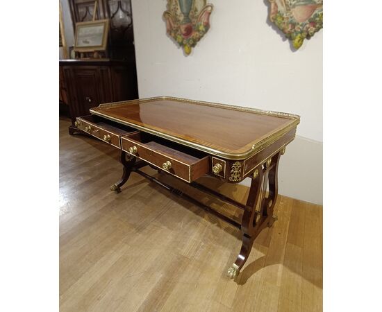 Napoleon III inlaid desk, mid-19th century