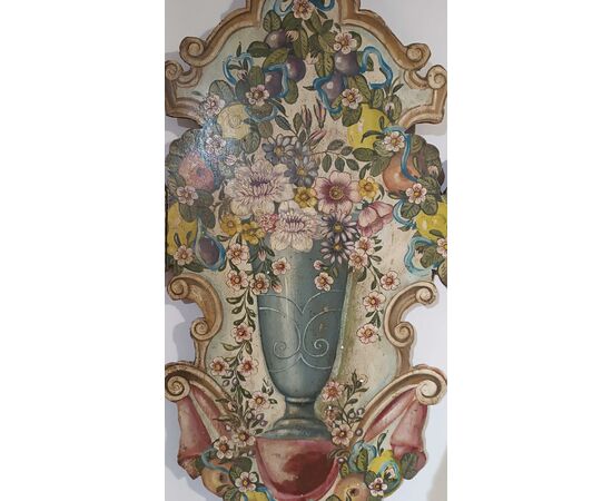 COPPIA DI PANELLI DIPINTI META’ XIX SECOLO