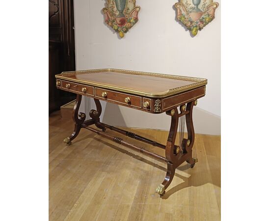Napoleon III inlaid desk, mid-19th century