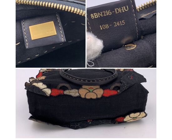 FENDI Borsa a Mano in Tela Col. Nero M
