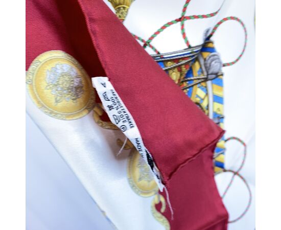 HERMES Foulard Vintage in Seta Col. Rosso Carre 90
