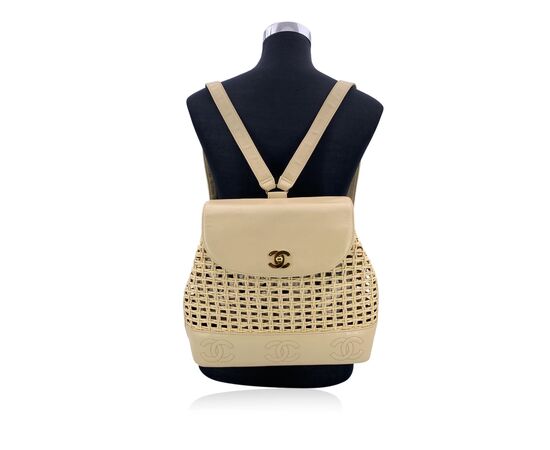 CHANEL Zaino Vintage in Pelle Col. Beige Timeless/Classique M