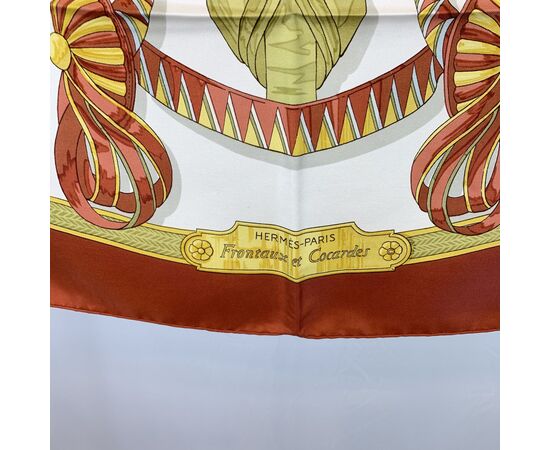 HERMES Foulard Vintage in Seta Col. Arancione Carre 90