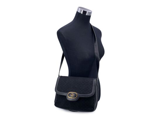 GUCCI Borsa a Tracolla Vintage in Tela Col. Nero M