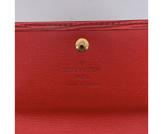 LOUIS VUITTON Portafoglio Vintage in Pelle Col. Rosso Sarah M
