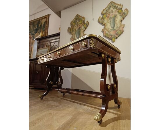 Napoleon III inlaid desk, mid-19th century