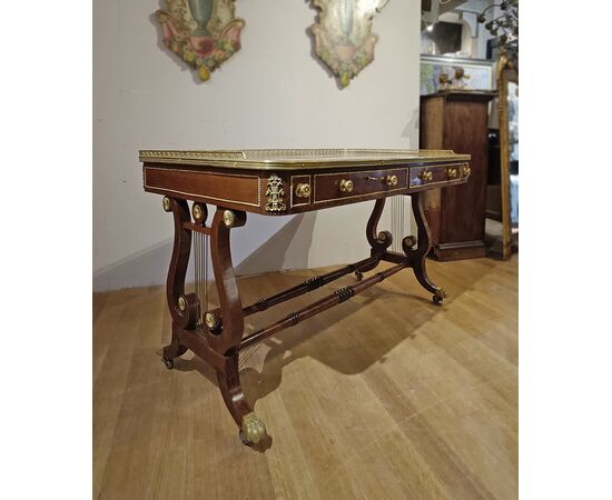 Napoleon III inlaid desk, mid-19th century