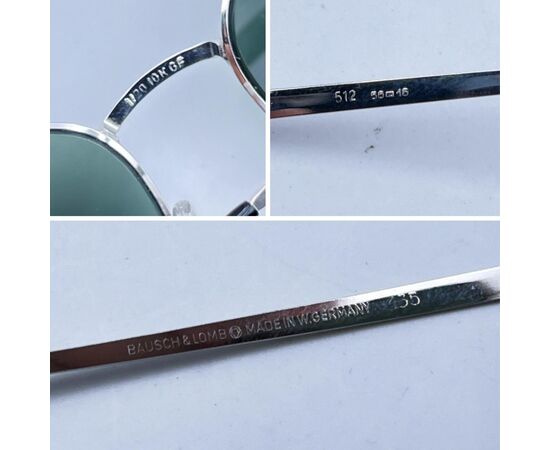 Occhiali da Sole Vintage in Metallo Col. Argento