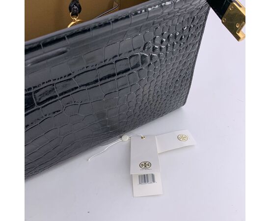 TORY BURCH Borsa Shopper in Pelle Col. Nero Lee Radziwill Petite M