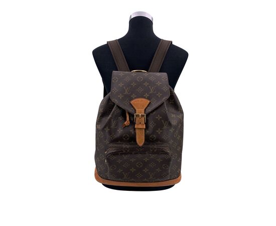 LOUIS VUITTON Zaino Vintage in Tela Col. Marrone Montsouris Vintage M