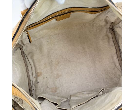 GUCCI Borsa a Mano in Tela Col. Giallo Boston M