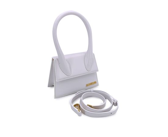 JACQUEMUS Borsa a Mano in Pelle Col. Bianco Chiquito S