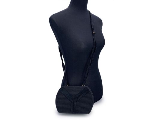 YVES SAINT LAURENT Borsa a Tracolla Vintage in Tela Col. Nero S
