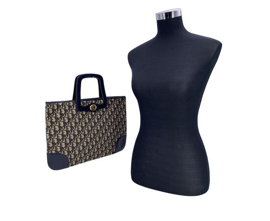DIOR Borsa Shopper Vintage in Tela Col. Blu M