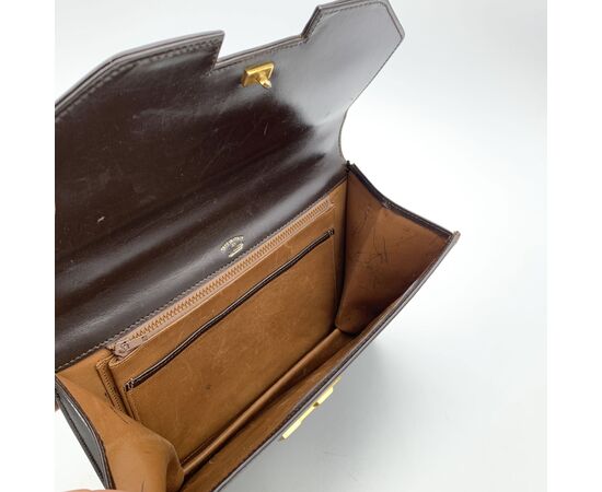 GUCCI Borsa a Mano Vintage in Pelle Col. Marrone M