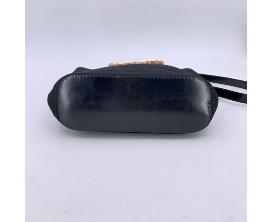 GUCCI Borsa Shopper Vintage in Tela Col. Nero Bamboo M