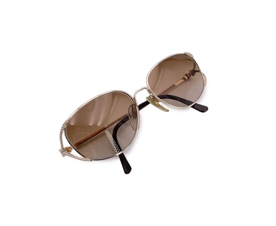 DIOR Occhiali da Sole Vintage in Metallo Col. Oro