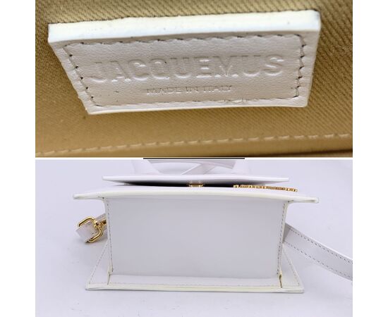 JACQUEMUS Borsa a Mano in Pelle Col. Bianco Chiquito S