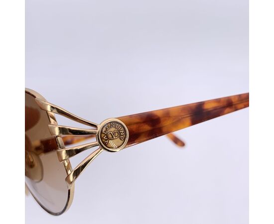 VALENTINO GARAVANI Occhiali da Sole Vintage in Metallo Col. Oro