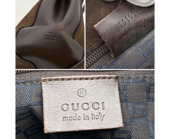 GUCCI Borsa Shopper in Camoscio Col. Marrone M
