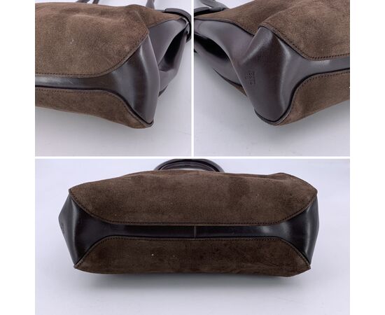 GUCCI Borsa Shopper in Camoscio Col. Marrone M