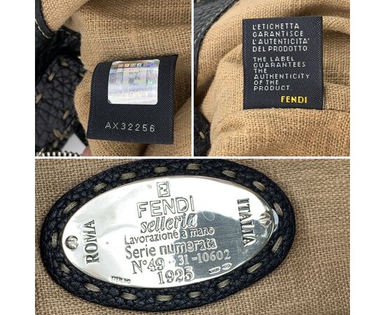 FENDI Borsa a Tracolla in Pelle Col. Nero M