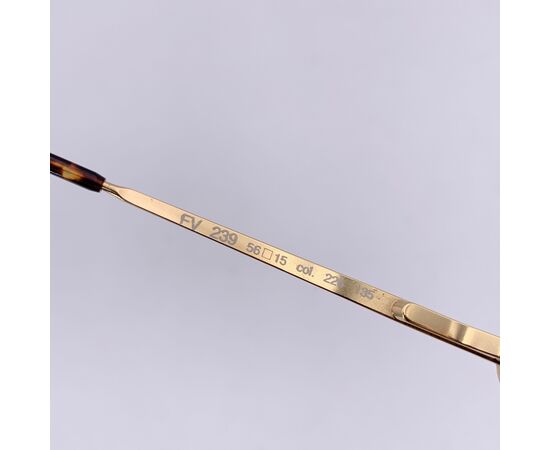 FENDI Occhiali da Sole Vintage in Metallo Col. Marrone