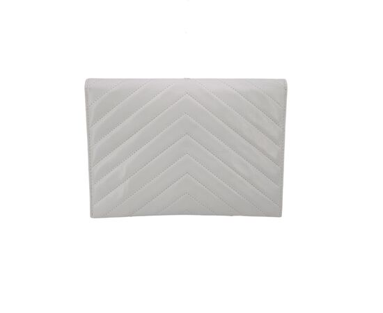 YVES SAINT LAURENT Pochette Vintage in Pelle Col. Bianco Clutch S