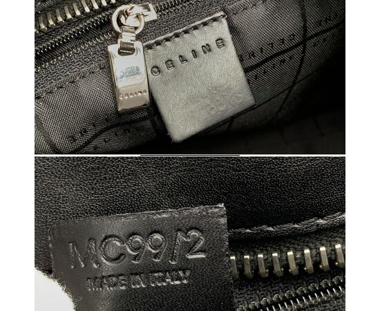 CELINE Borsa a Tracolla Vintage in Cotone Col. Nero M