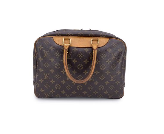 LOUIS VUITTON Borsa a Mano Vintage in Tela Col. Marrone Deauville M