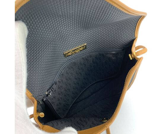 YVES SAINT LAURENT Borsa a Tracolla Vintage in Tela Col. Nero S