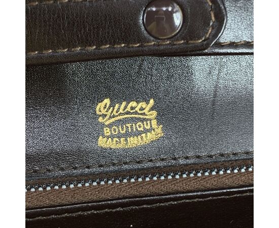GUCCI Borsa a Tracolla Vintage in Pelle Col. Marrone S