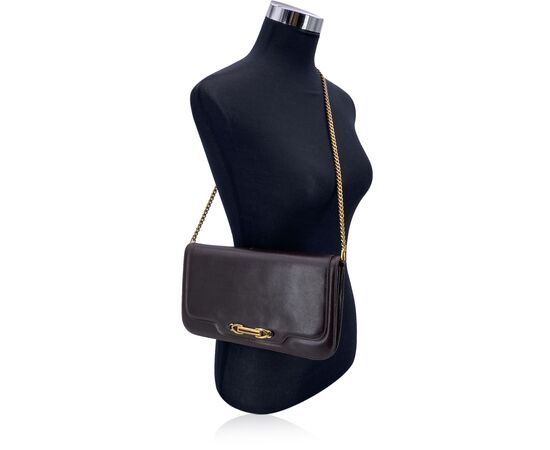 GUCCI Borsa a Tracolla Vintage in Pelle Col. Marrone S