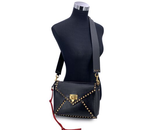 VALENTINO GARAVANI Borsa a Tracolla in Pelle Col. Nero Rockstud M