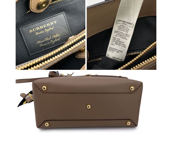 BURBERRY Borsa Shopper in Pelle Col. Marrone The Banner M