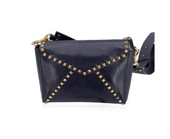 VALENTINO GARAVANI Borsa a Tracolla in Pelle Col. Nero Rockstud M