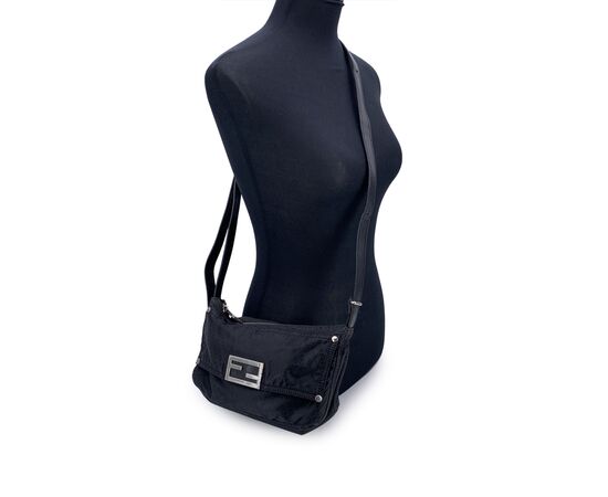 FENDI Borsa a Tracolla in Tela Col. Nero FF S