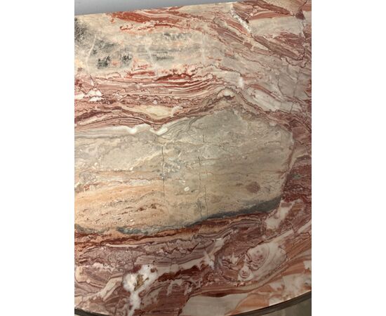 Antique walnut console L.Filippo, 1800s, Naples, 100x103x43cm