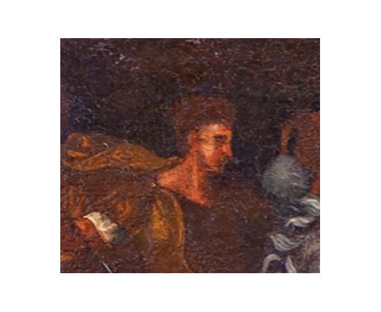 Battaglia di Costantino contro Massenzio - Copia seicentesca dell'affresco omonimo delle stanze Vaticane di scuola Raffaellesca - olio su tela