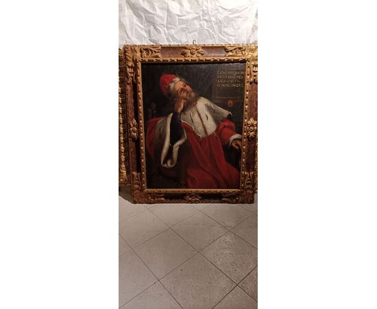 Portrait of Zanoni Bartolini Salimbeni Gonfaloniere in 1516 - Tuscany early 17th century - oil on canvas