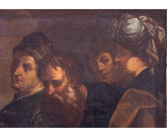 Vocazione di San Matteo - Caravaggesco del'600 - olio su tela