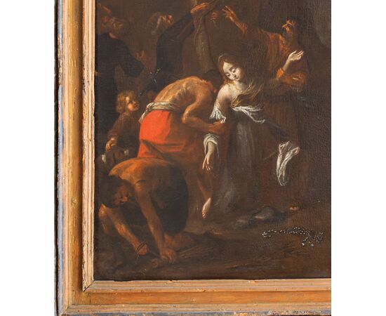 Martirio di Santa - Giovanni Claret (Bruxelles?, 1599 – Savigliano, 2 ottobre 1679) - olio su tela firmato