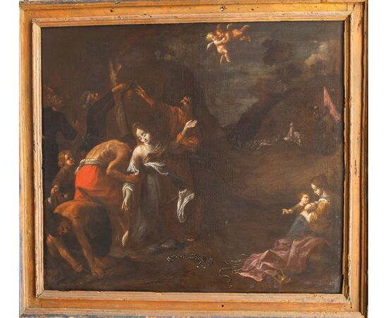 Martirio di Santa - Giovanni Claret (Bruxelles?, 1599 – Savigliano, 2 ottobre 1679) - olio su tela firmato