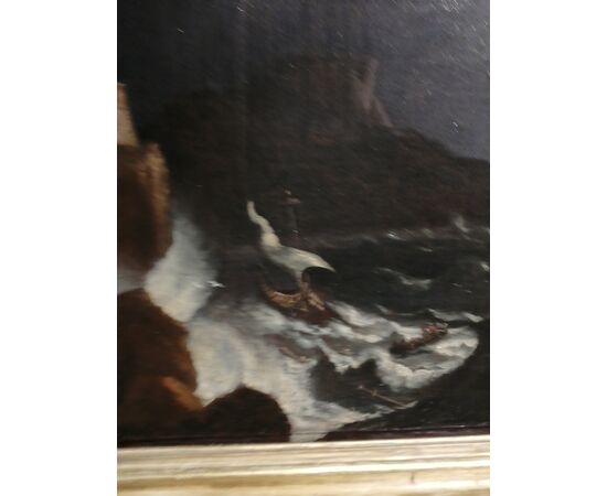 Filippo Teodoro di Liagno, known as Filippo d'Angeli or Filippo Napoletano (Rome, 1589 – Rome, 1629) - Marine Storm - oil on canvas
